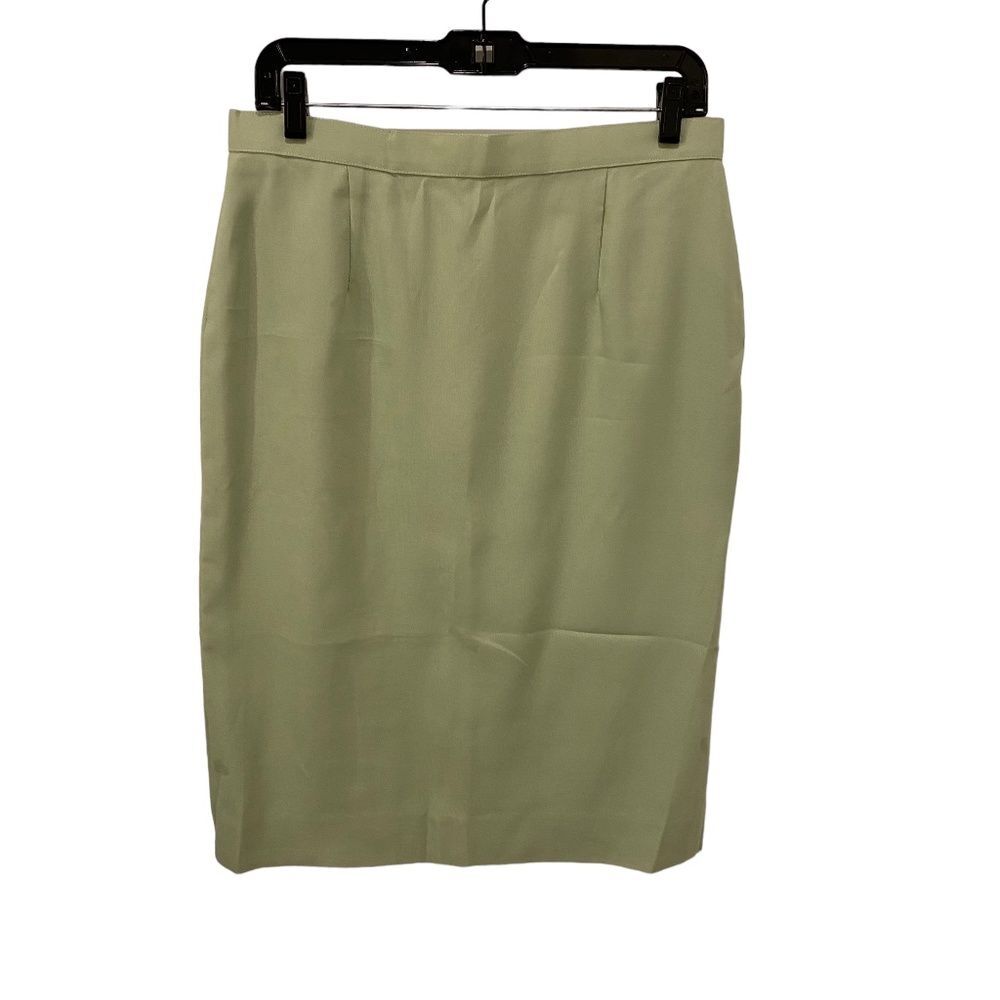 Custom Made Mint Light Green Pleated Pencil Skirt Suit Separate Size Medium